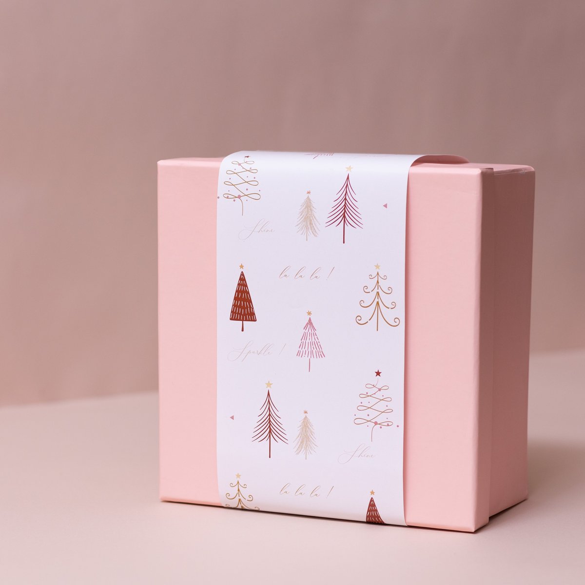 Christmas Pink Gift Box with Autumn Tree Sleeve Main image