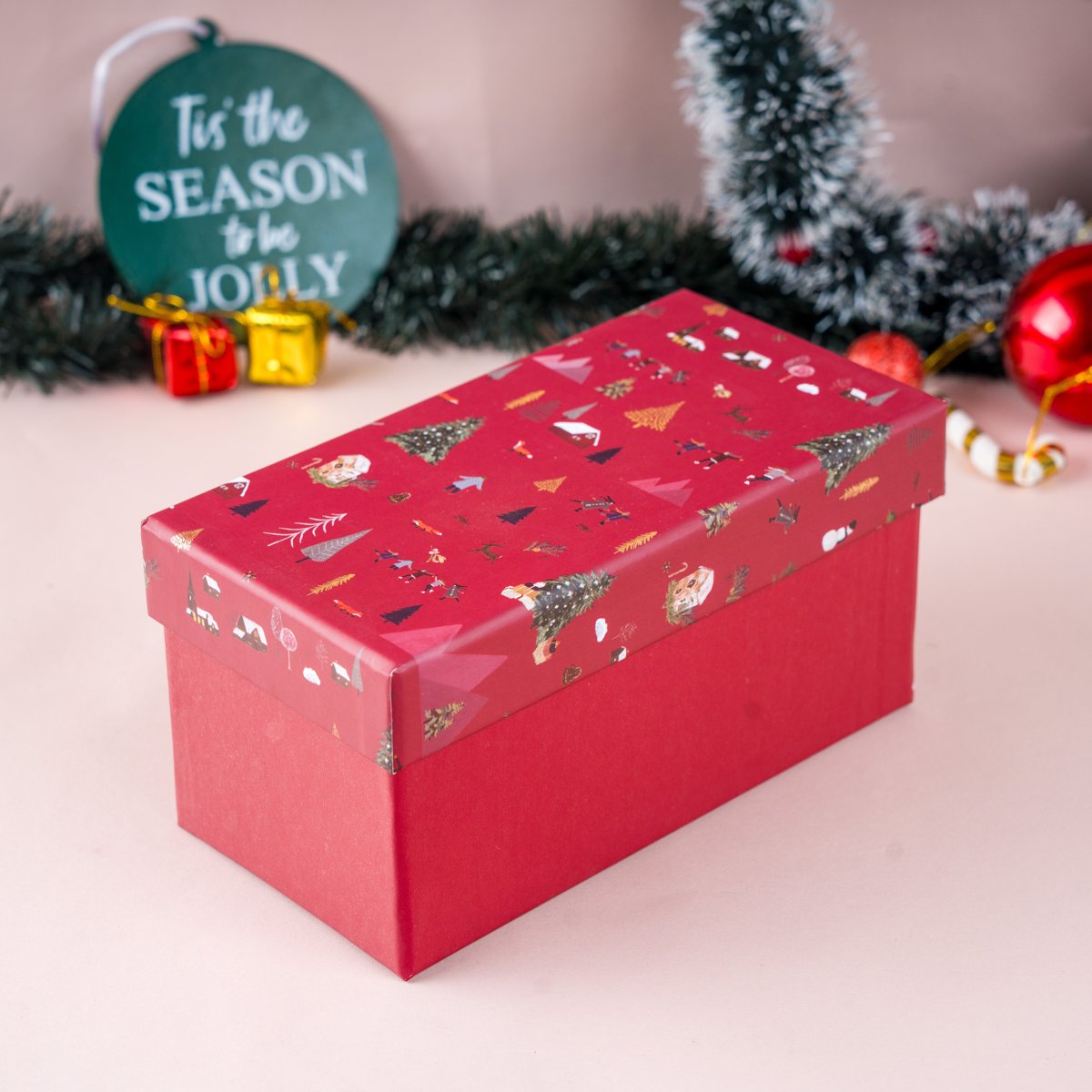 Nordic Noel Box of 2 Crimson Red Main image