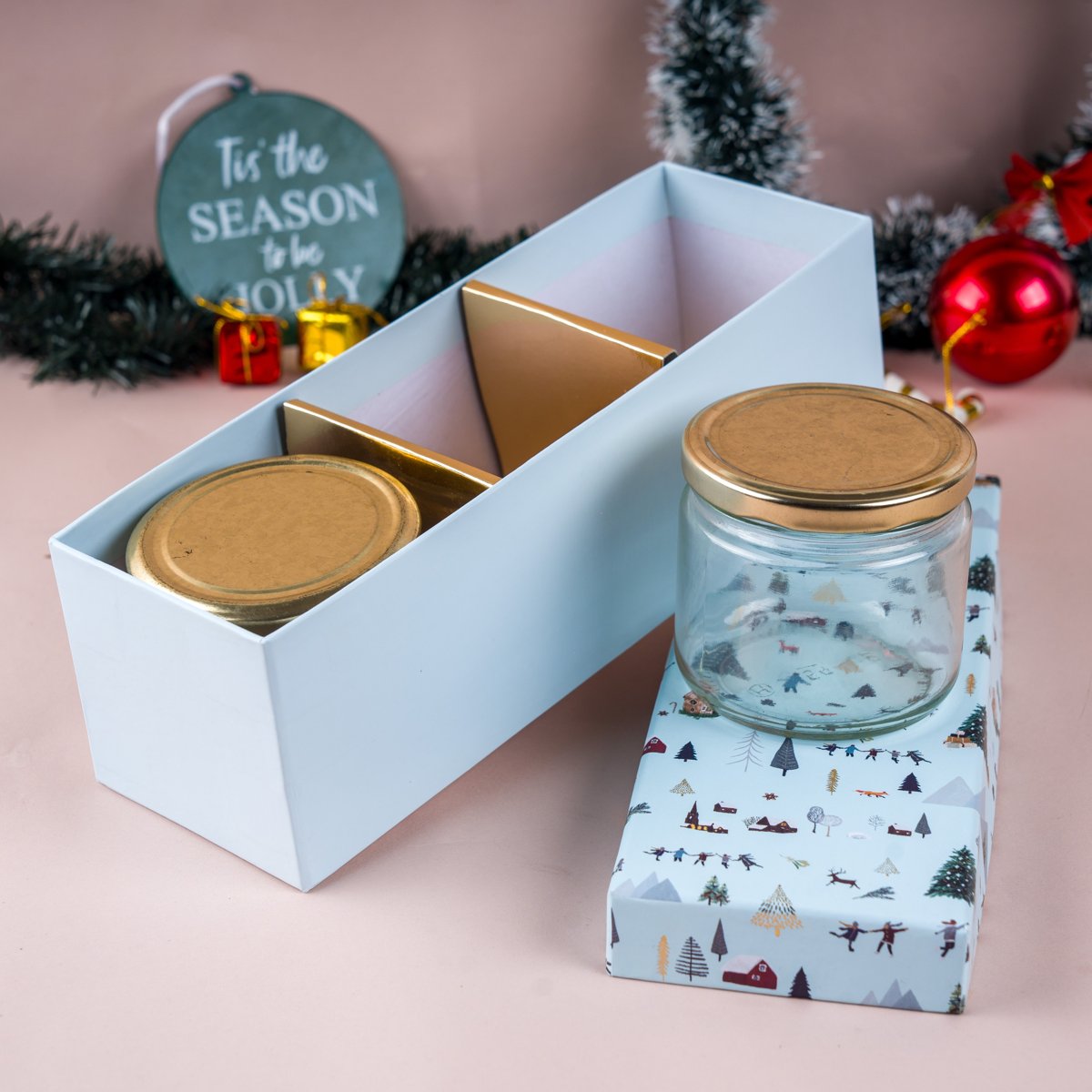 Nordic Noel Box of 3 Frosted Blue Main image