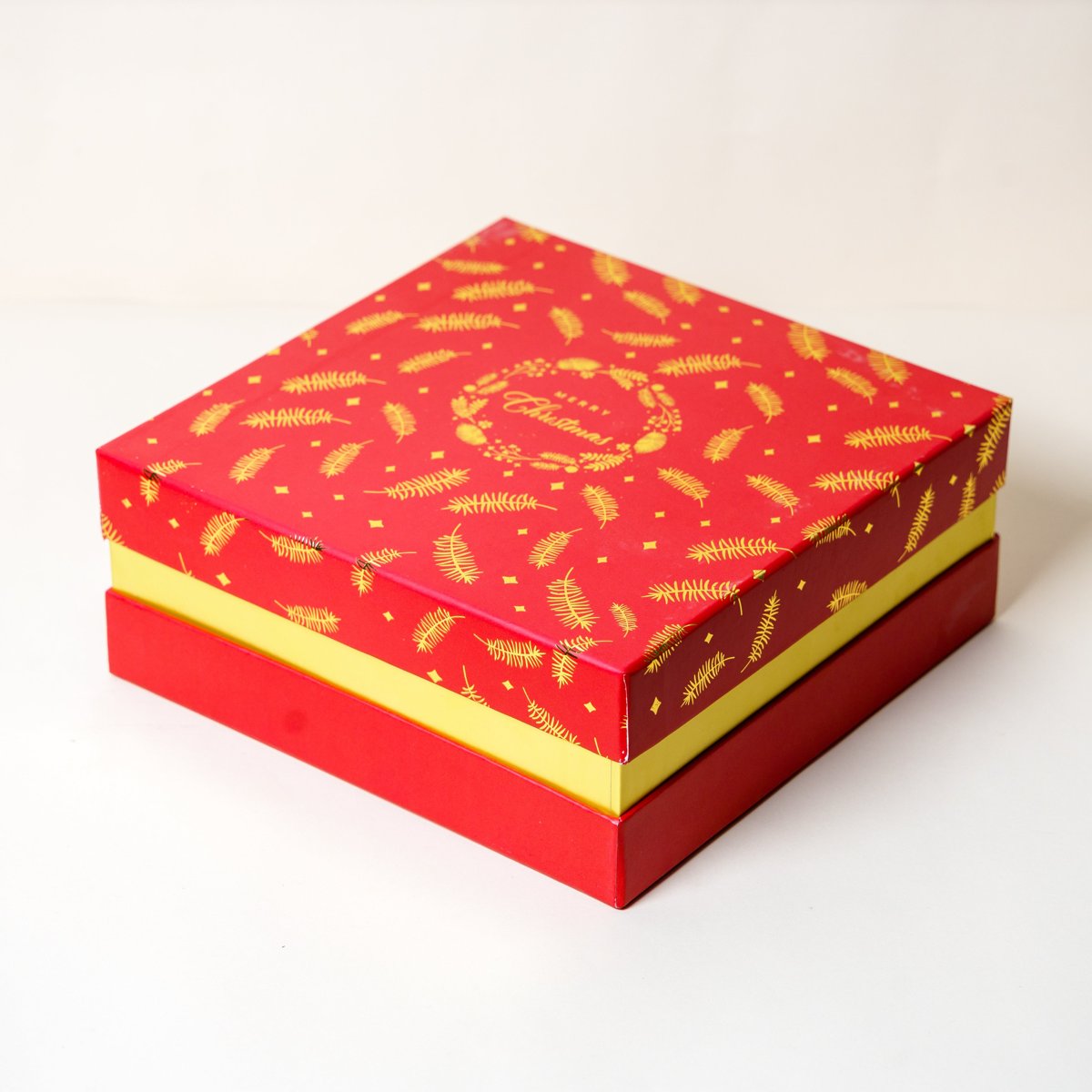 Christmas Pine Gold Foiled Red Gift Box Main image